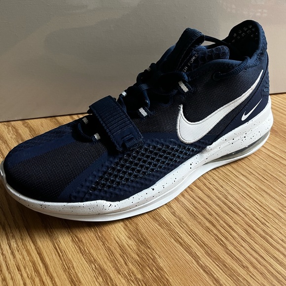 Nike Shoes | Nwt Nike Air Force Max 180 Low Basketball Dark Blue | Color: Blue/White | Size: 10 | Justthespot's Closet
